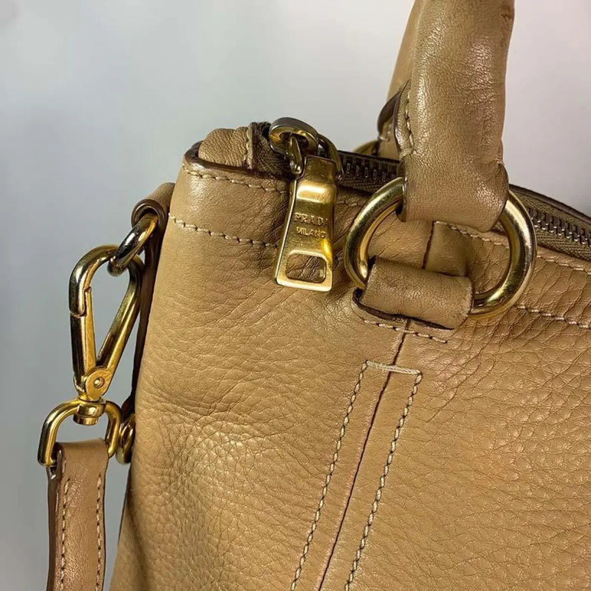 Bowling leather handbag Prada - Vintage