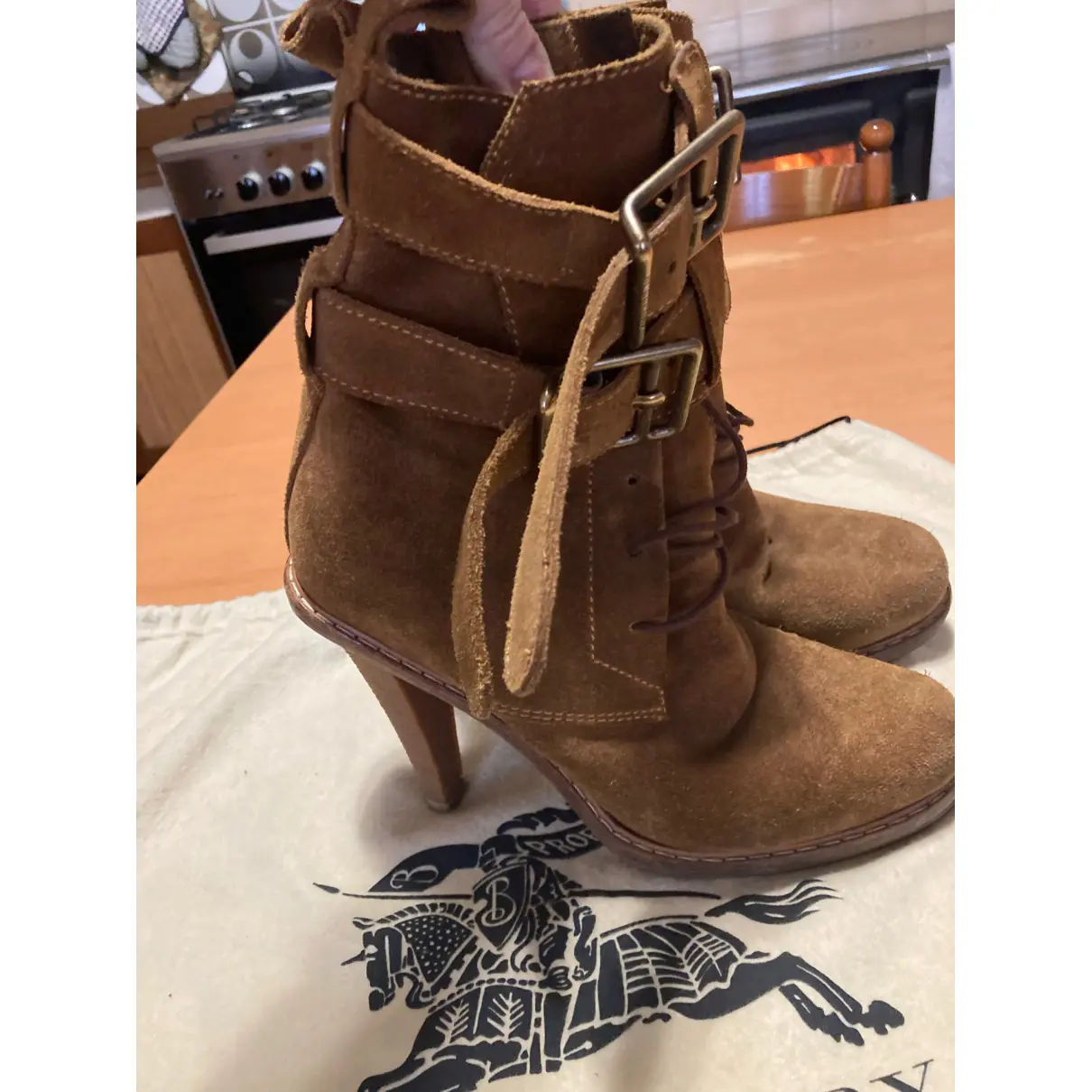 Buy Burberry Leather ankle boots online