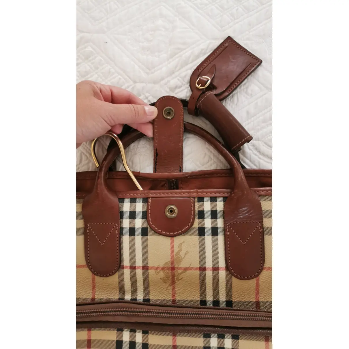 Leather weekend bag Burberry