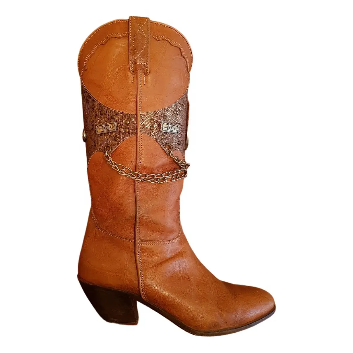 Leather cowboy boots Buttero
