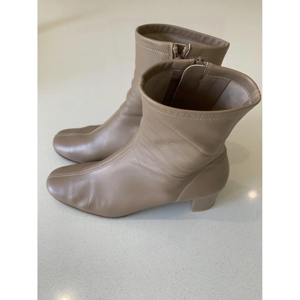 By Far Leather ankle boots for sale