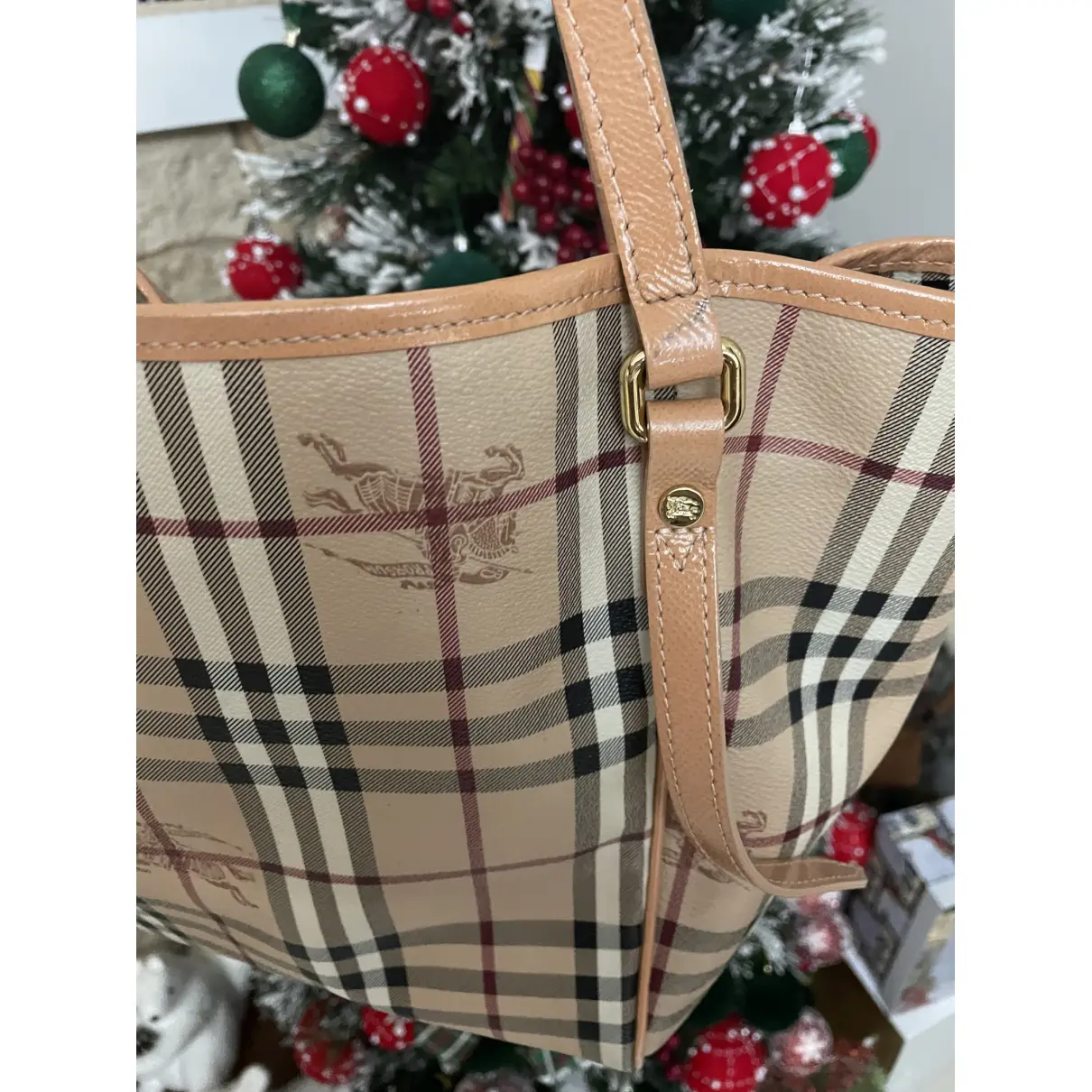Canterbury leather tote Burberry - Vintage
