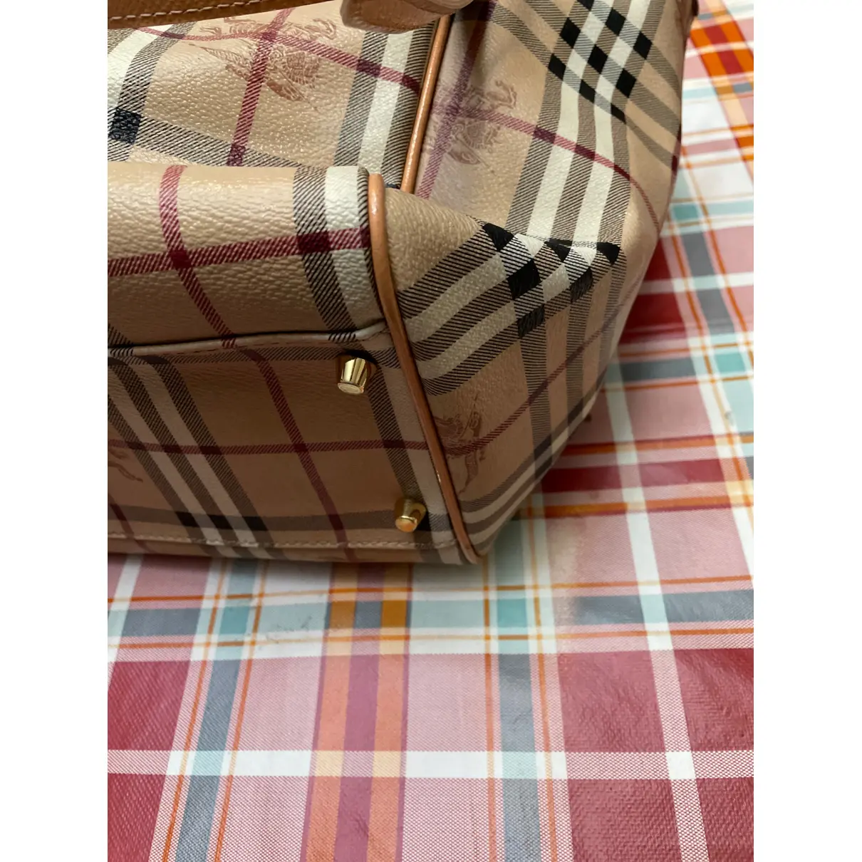 Canterbury leather tote Burberry - Vintage