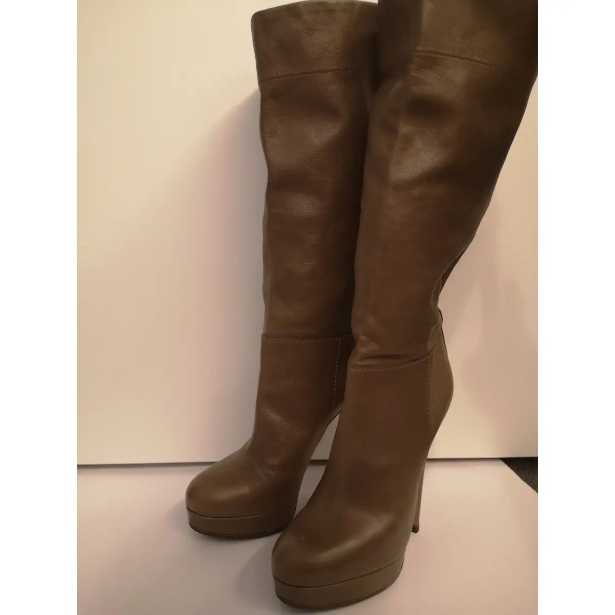 Leather boots Casadei