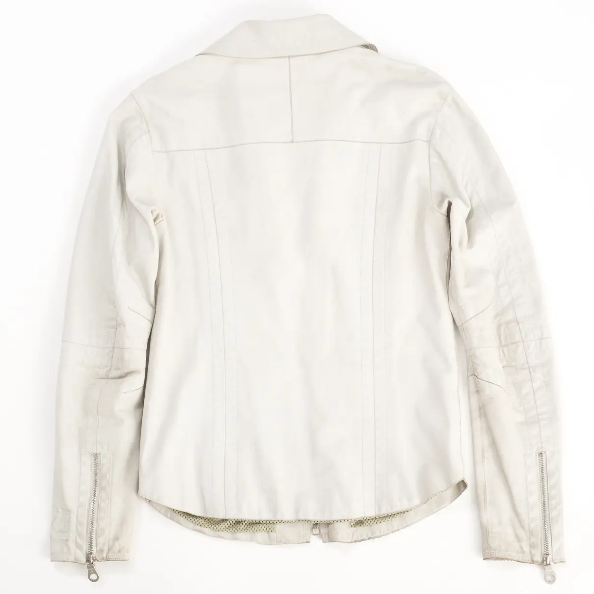 Chanel Beige Leather Biker jacket for sale - Vintage