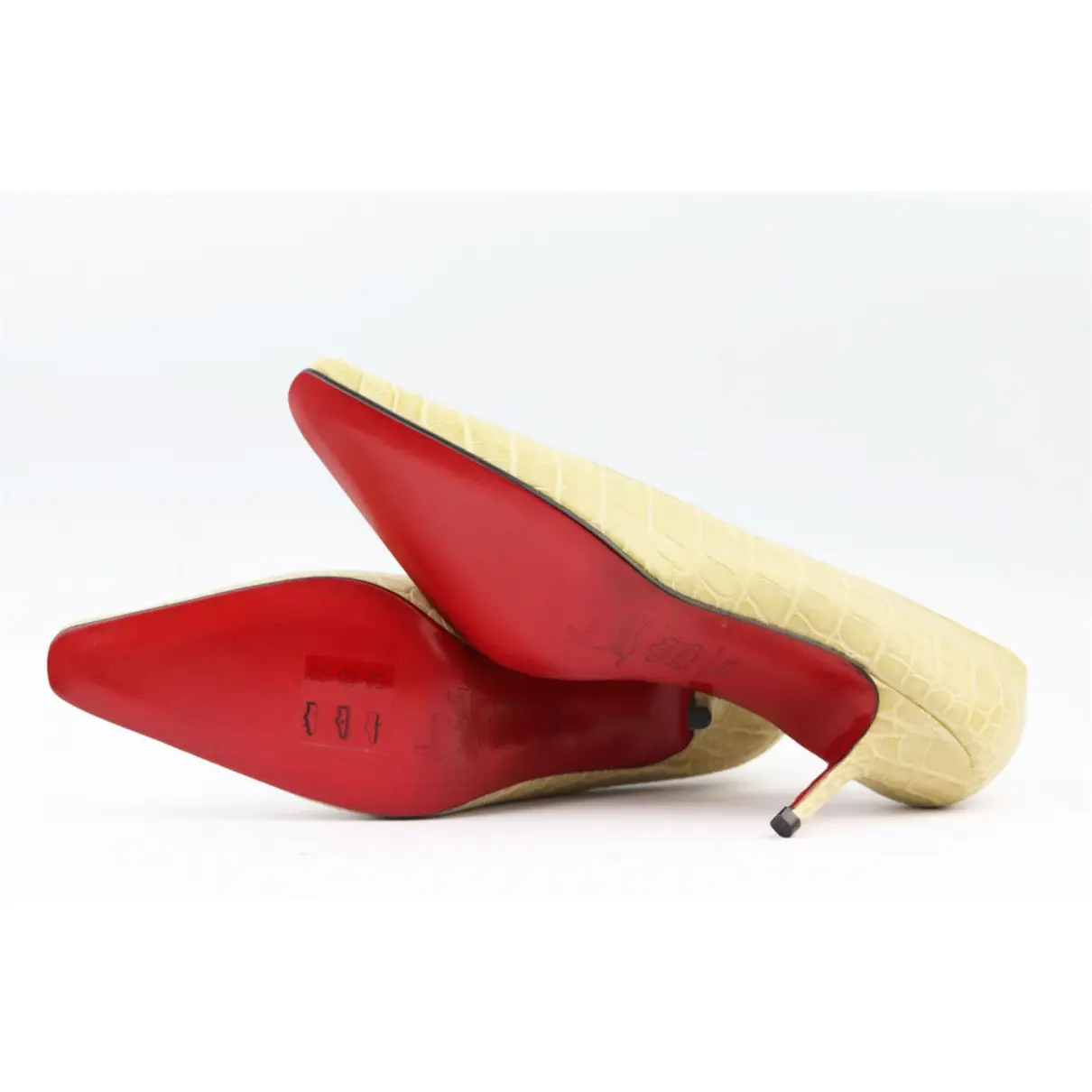 Leather heels Christian Louboutin - Vintage