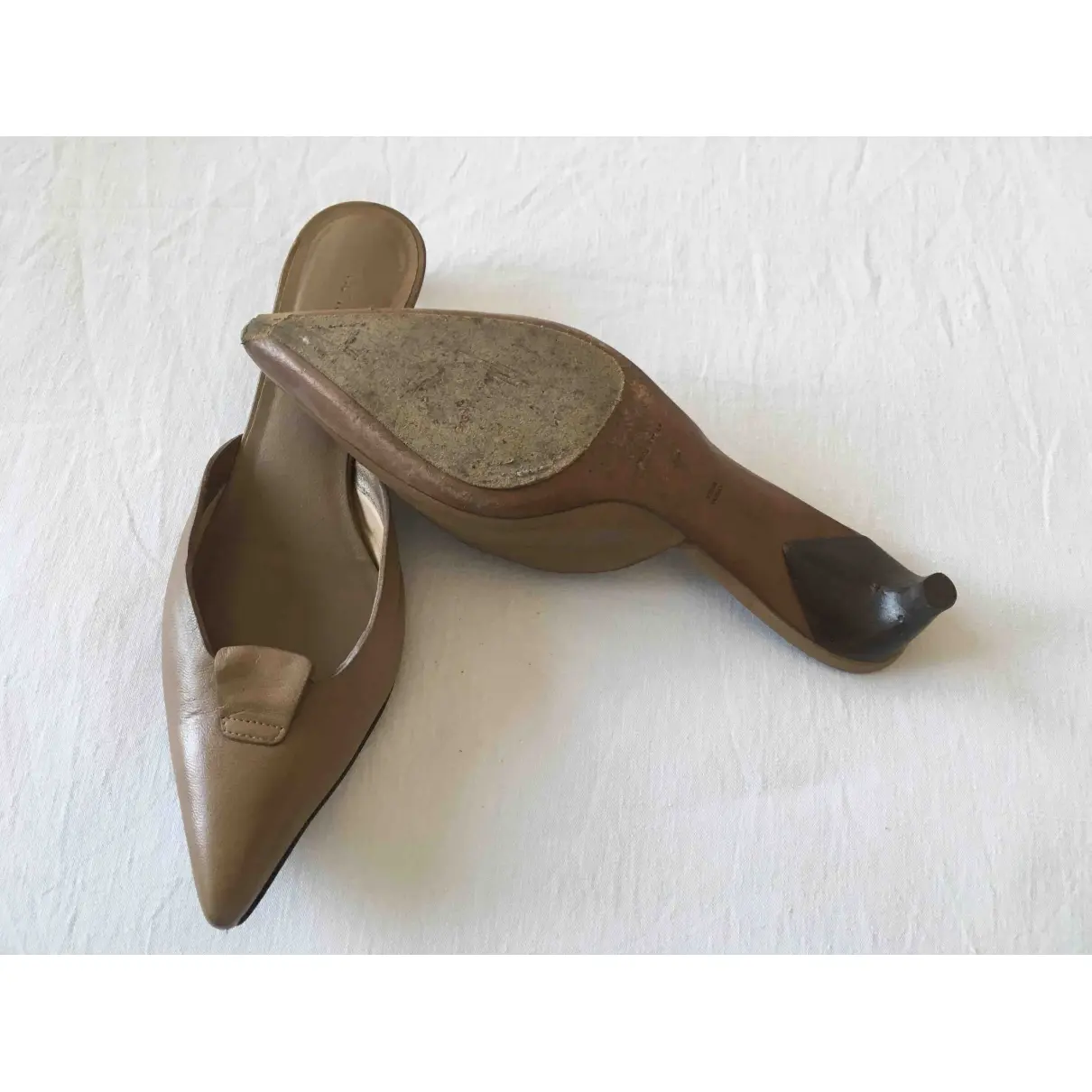 Costume National Leather mules for sale - Vintage