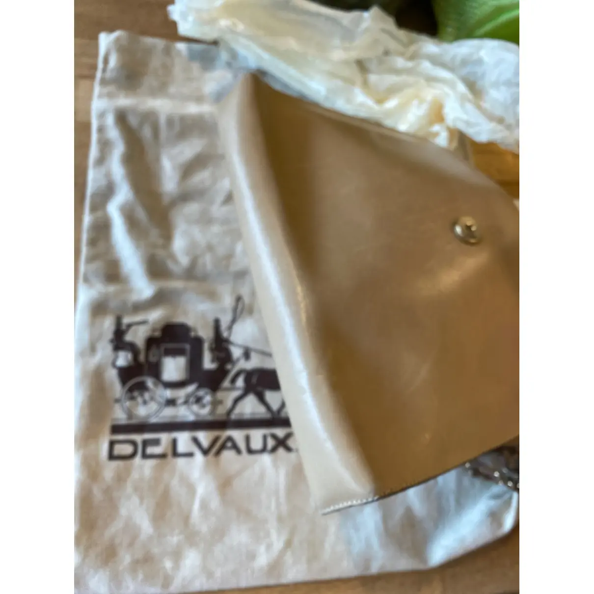 Leather handbag Delvaux - Vintage