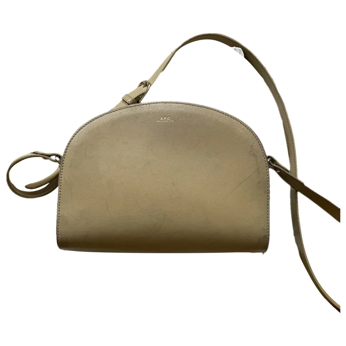 Demi-lune leather crossbody bag APC