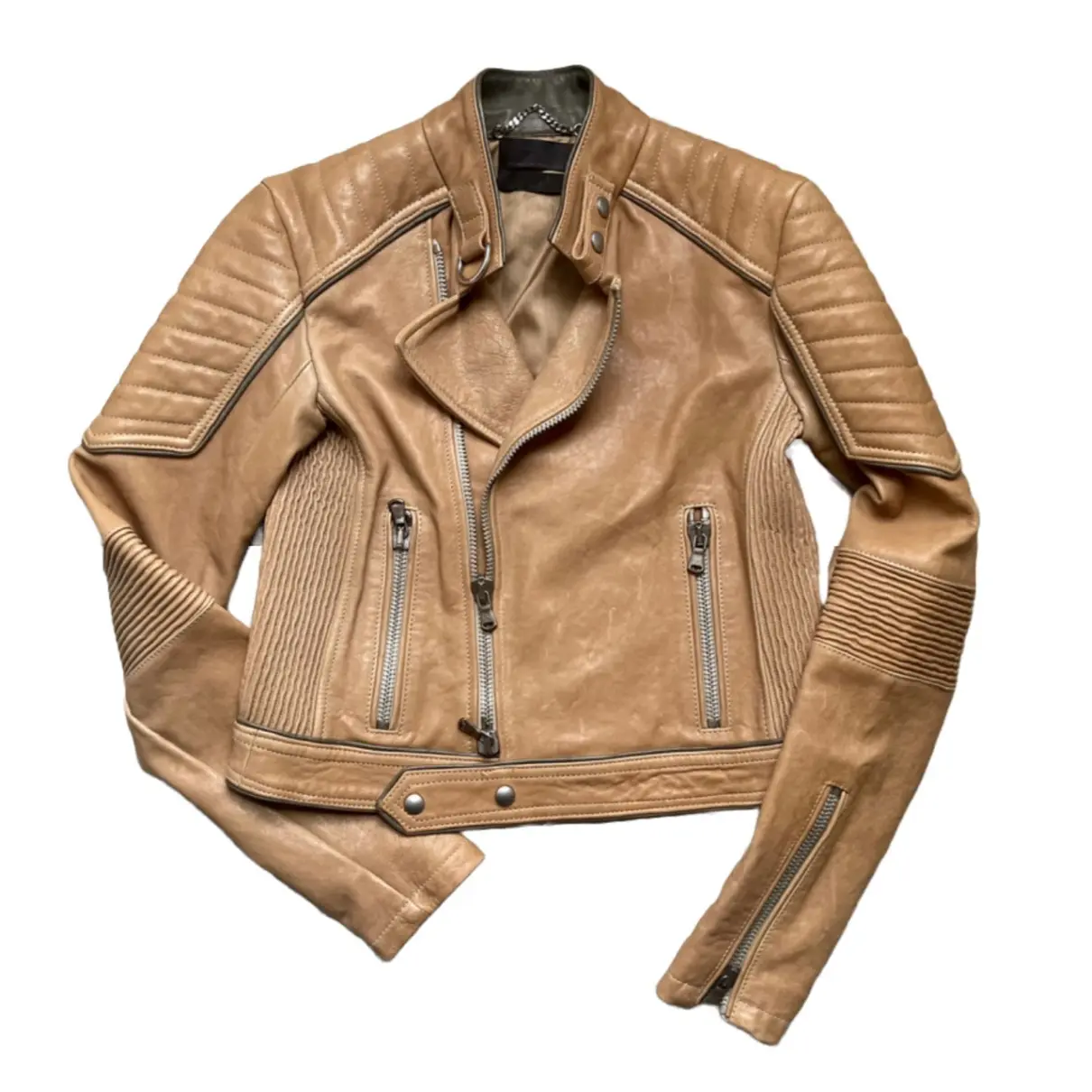 Leather jacket Diesel Black Gold