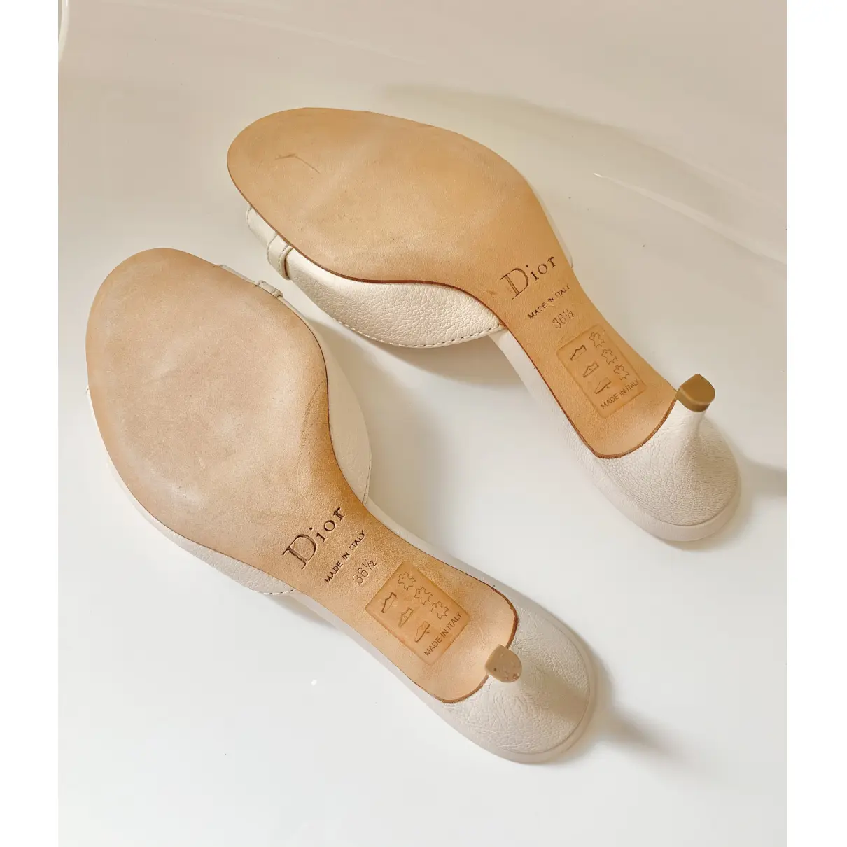 Leather mules & clogs Dior - Vintage