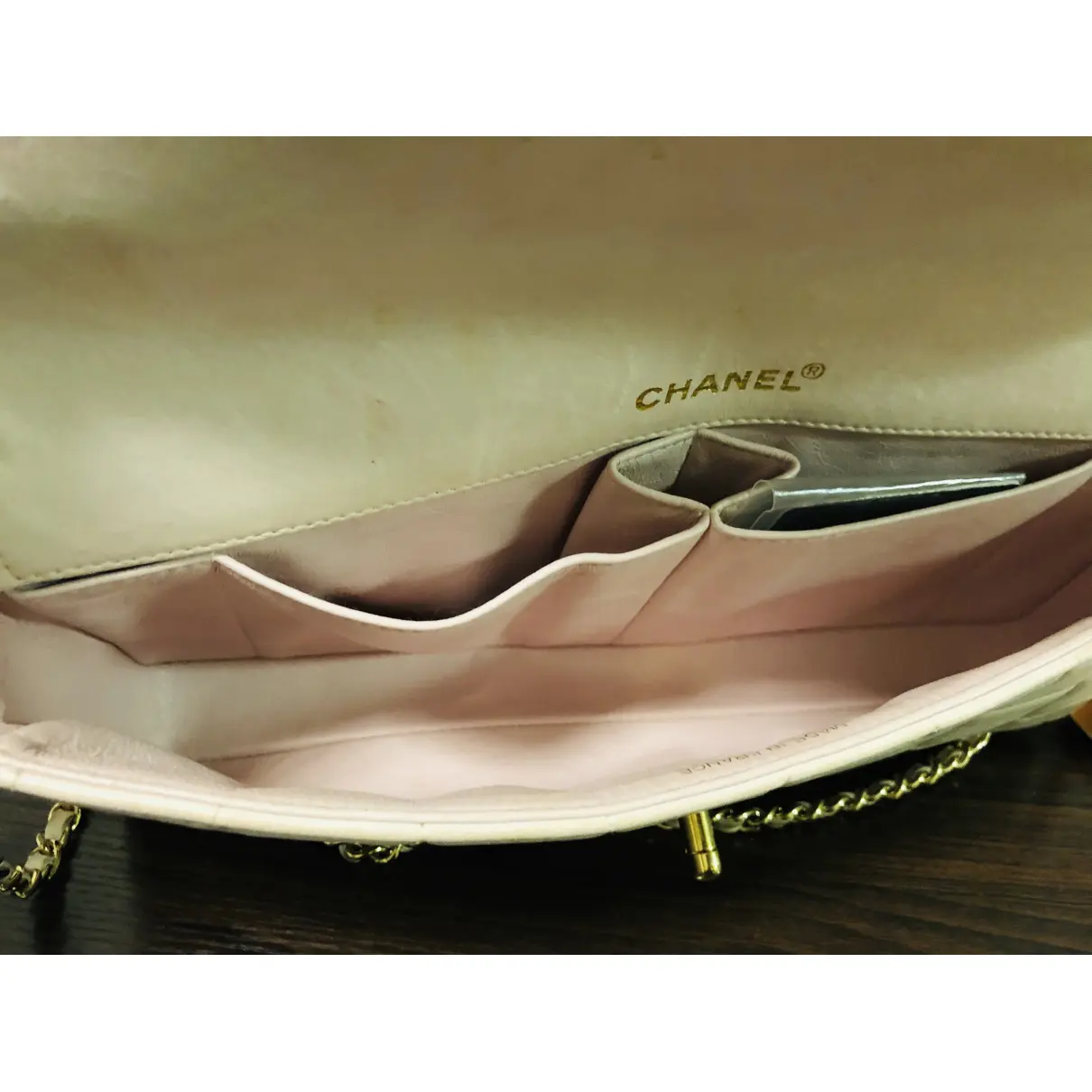 East West Chocolate Bar leather handbag Chanel