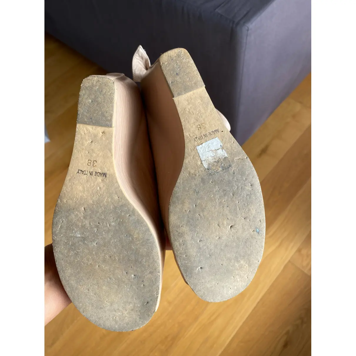 Leather open toe boots Elena Iachi