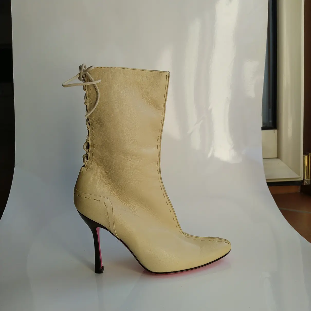 Buy Emanuel Ungaro Leather ankle boots online - Vintage