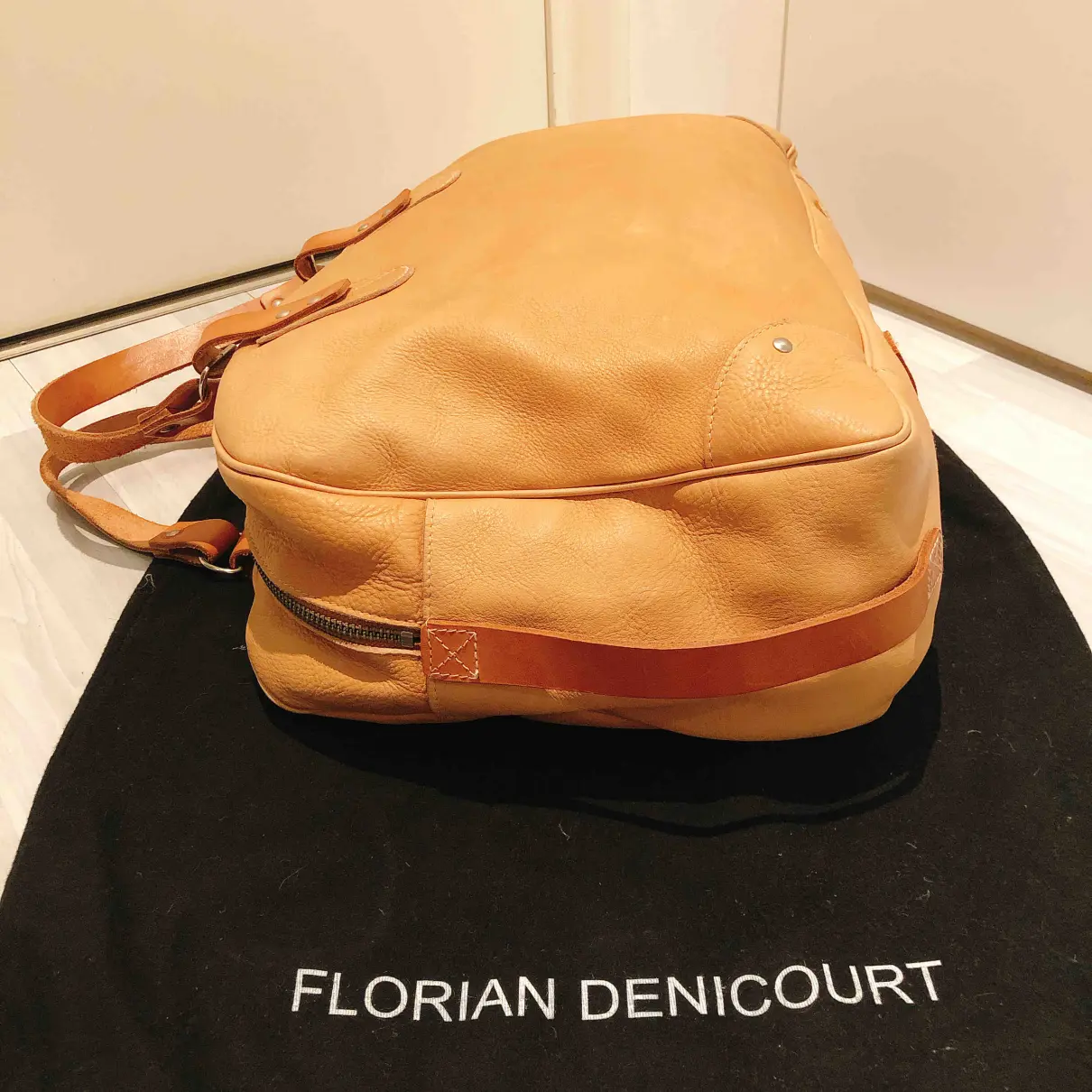 Leather handbag Florian Denicourt