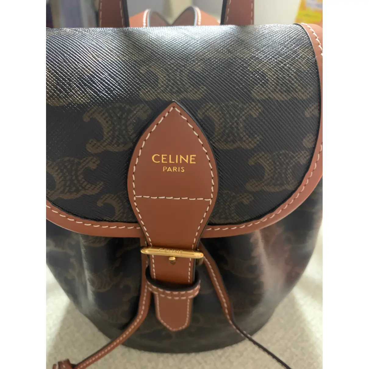 Buy Celine Folco leather backpack online - Vintage