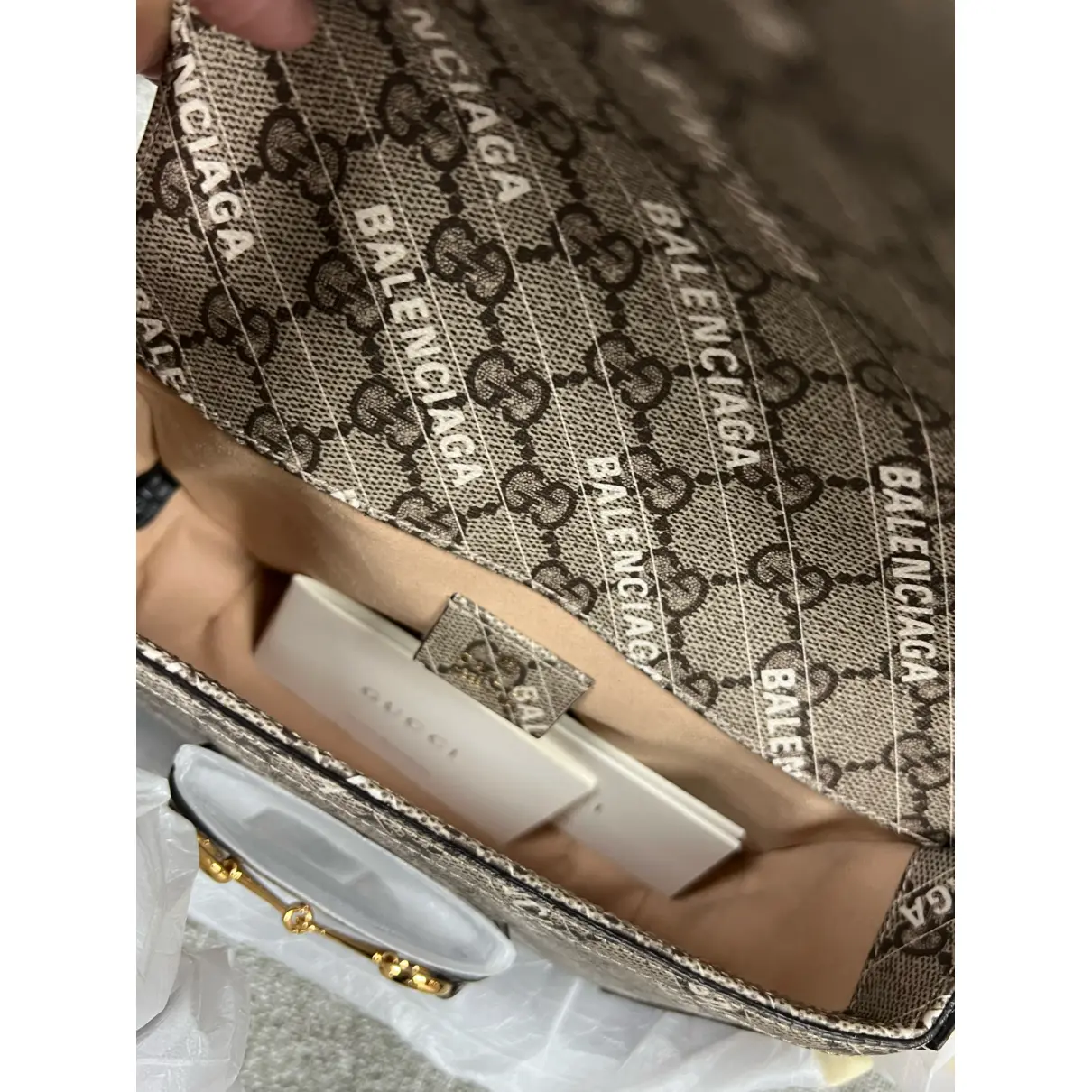 Leather handbag Gucci X Balenciaga