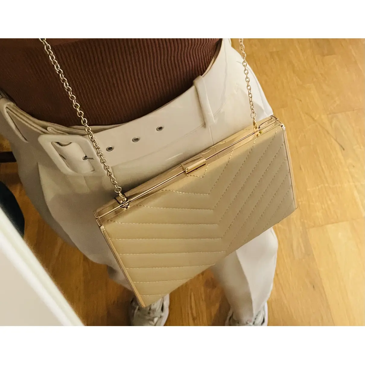Leather clutch bag GUESS