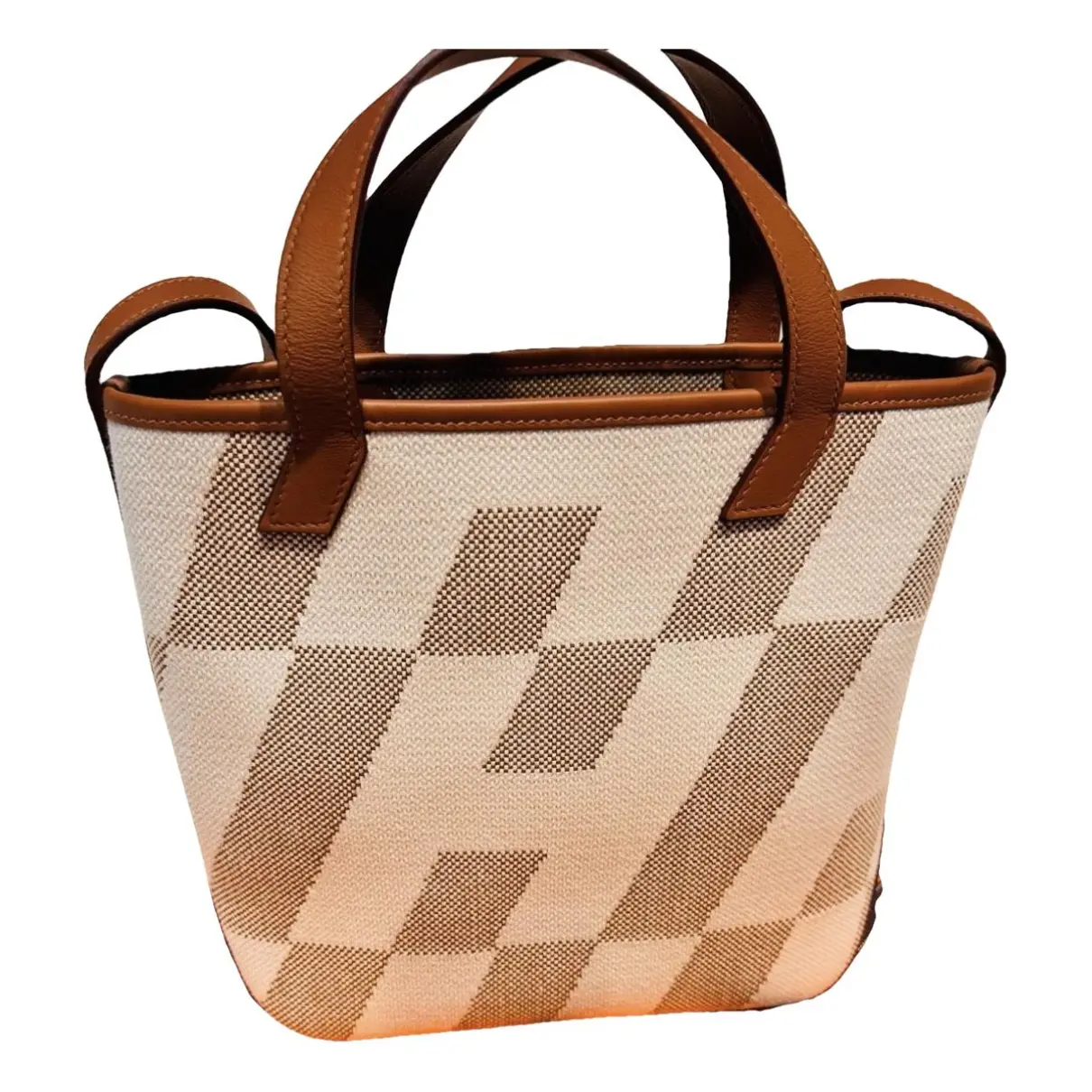H leather tote
