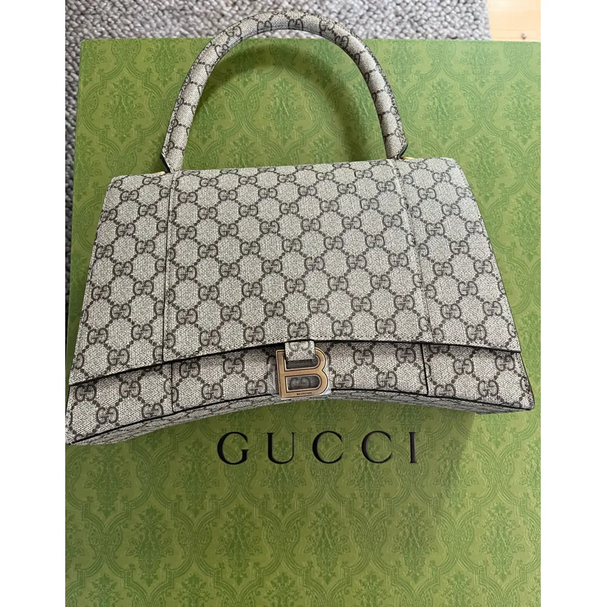 Hourglass leather crossbody bag Gucci X Balenciaga