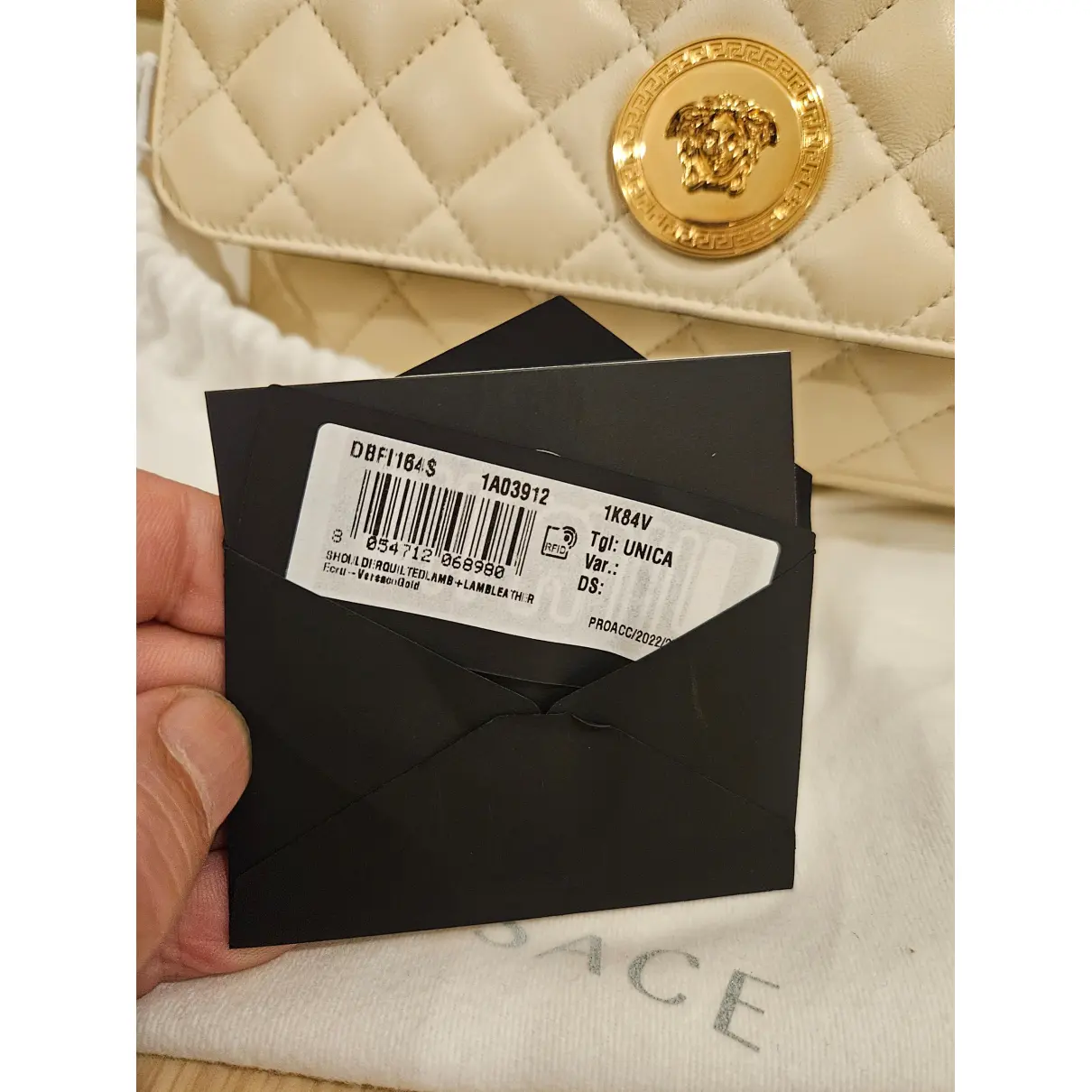 Icon leather crossbody bag Versace