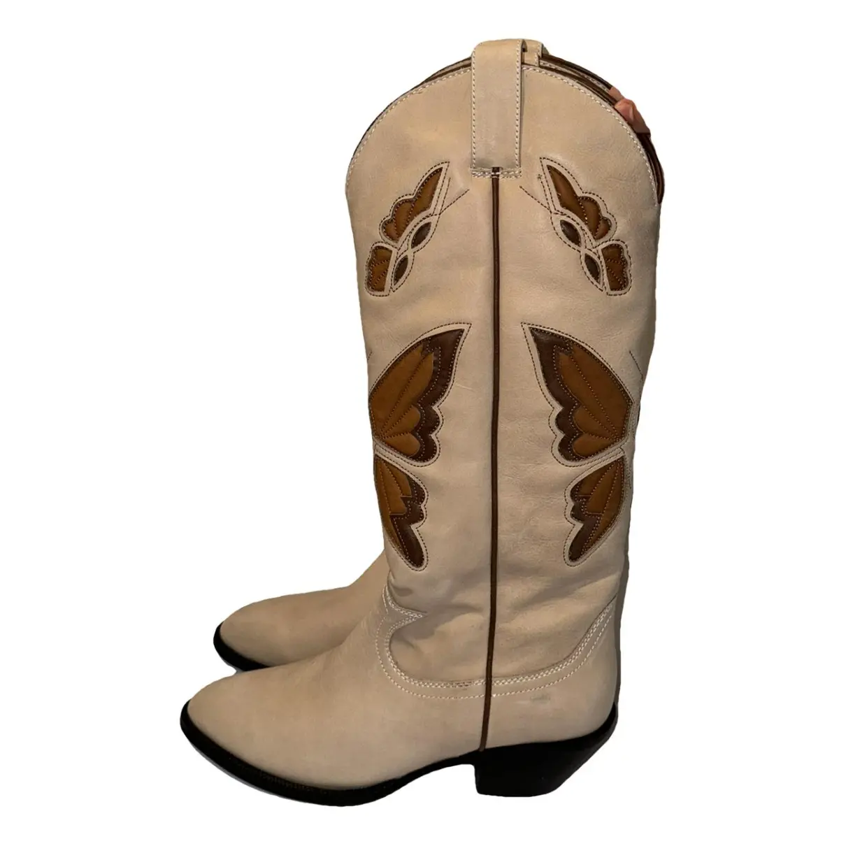 Leather western boots