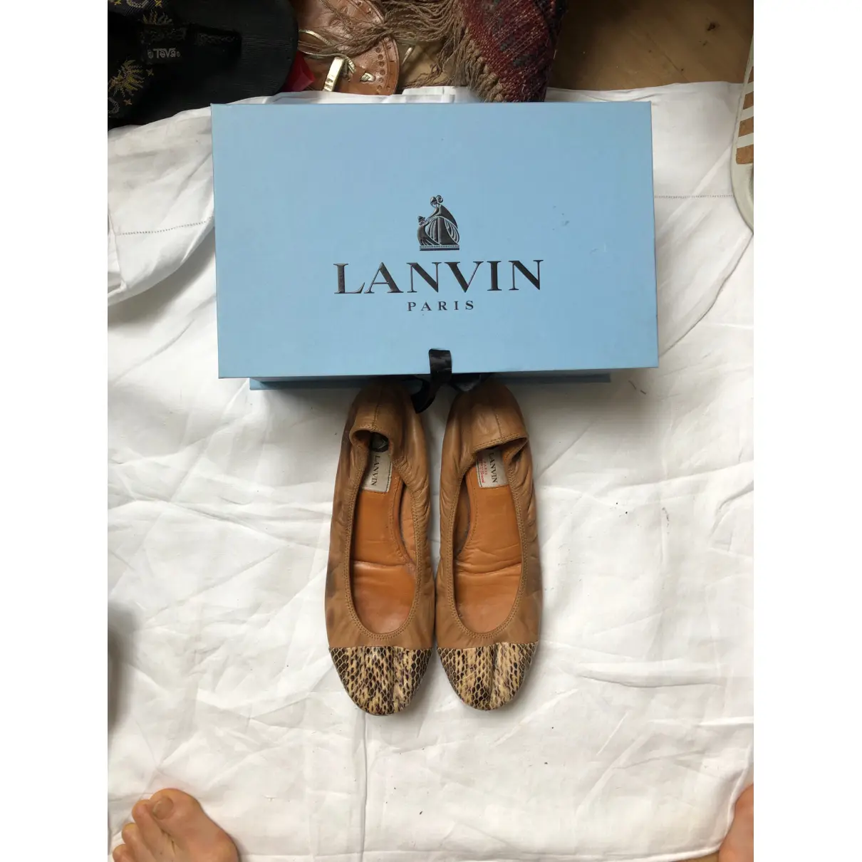 Leather ballet flats Lanvin