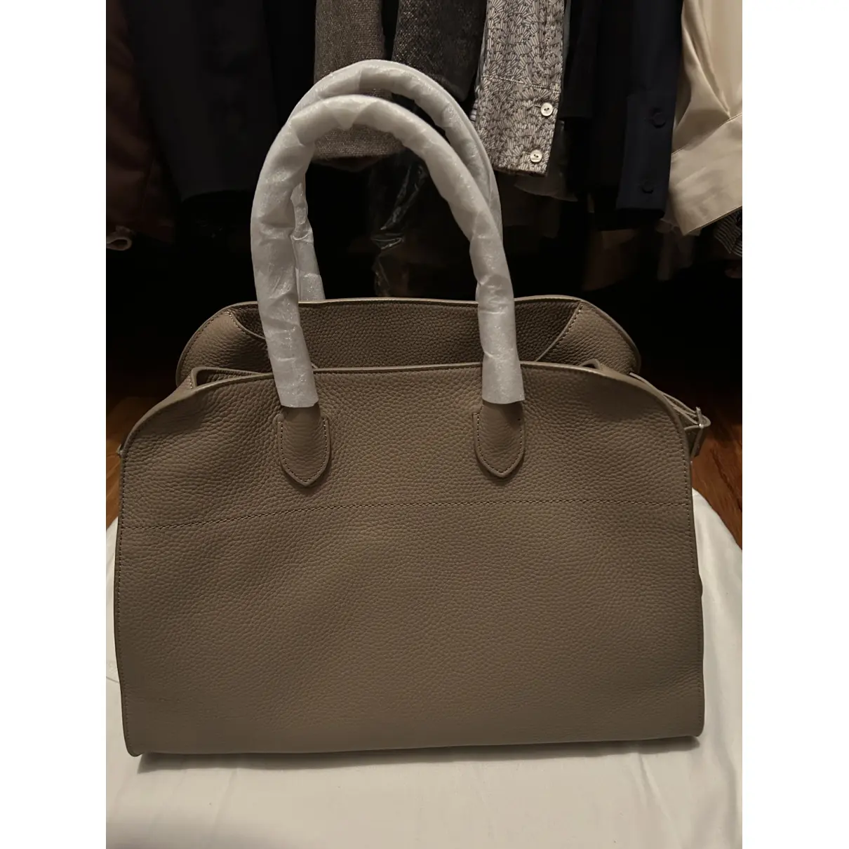 Margaux leather handbag The Row