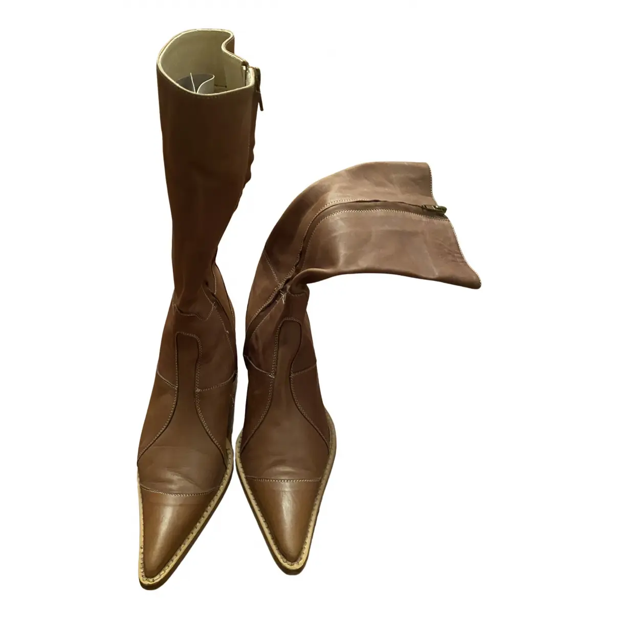 Leather ankle boots Mauro Volponi - Vintage