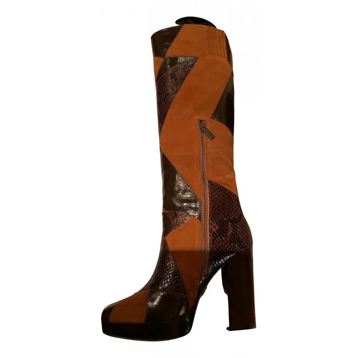Leather western boots Michael Kors