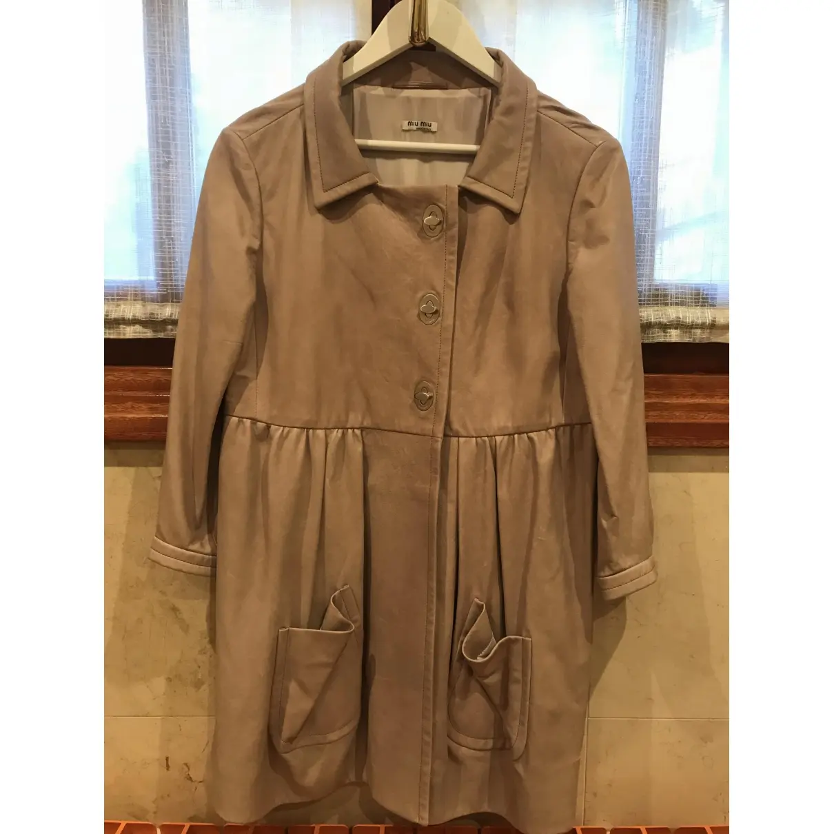 Miu Miu Leather coat for sale