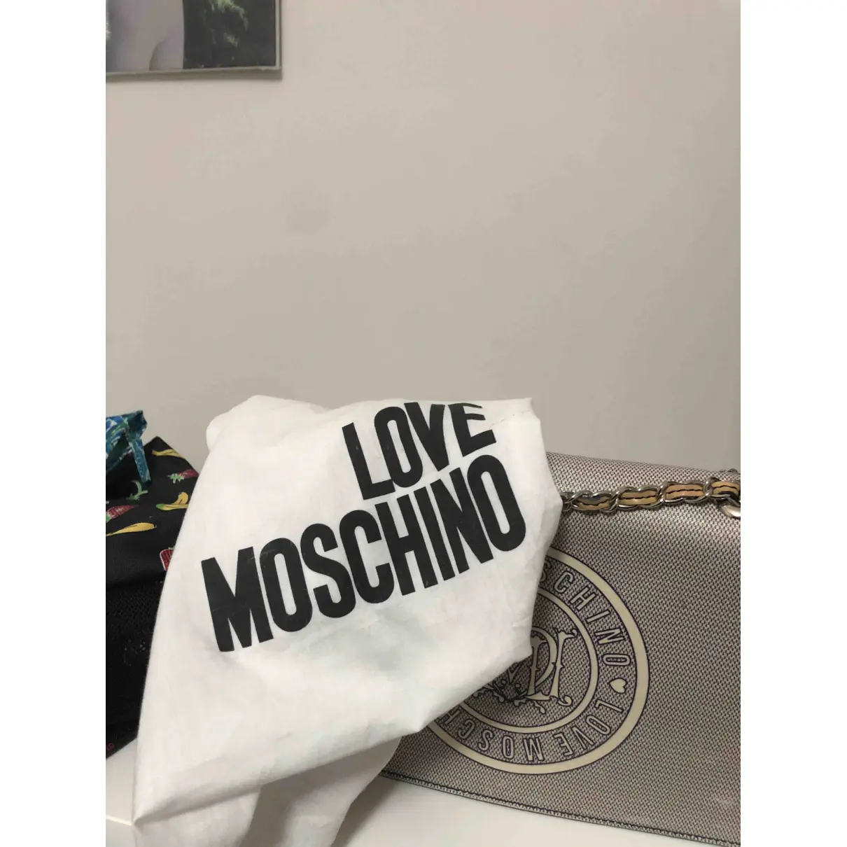 Leather crossbody bag Moschino Love