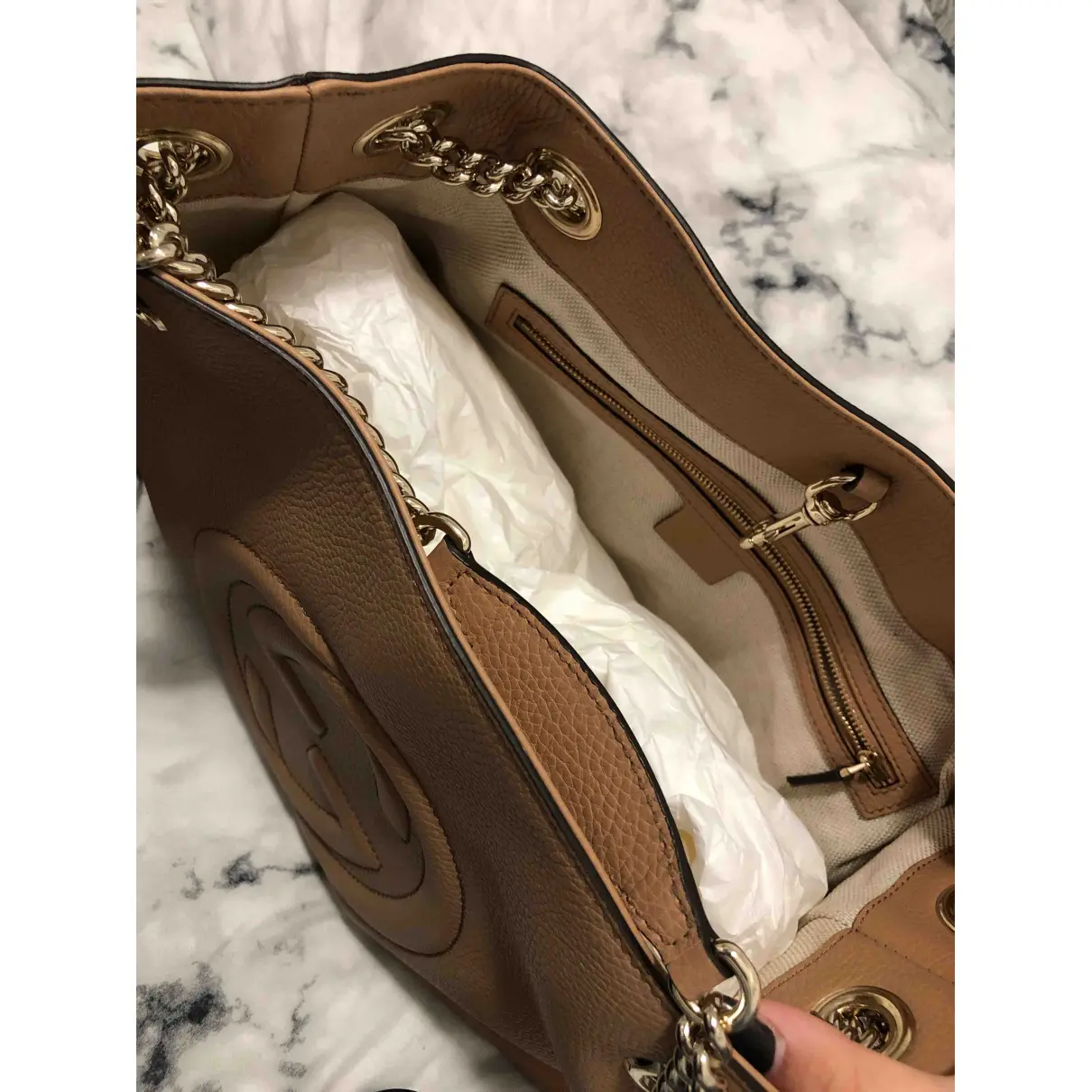 Nymphaea leather handbag Gucci