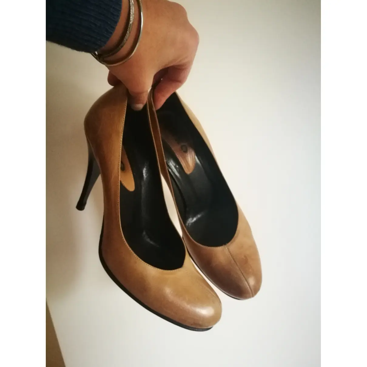 Leather heels Pinko