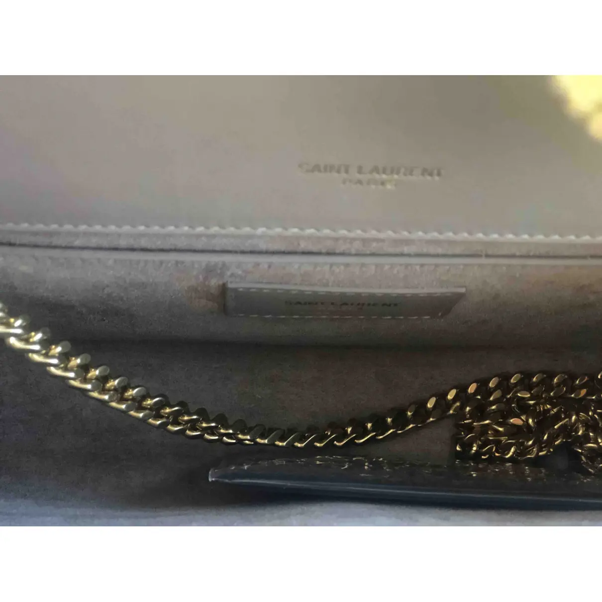 Pompom Kate leather handbag Saint Laurent