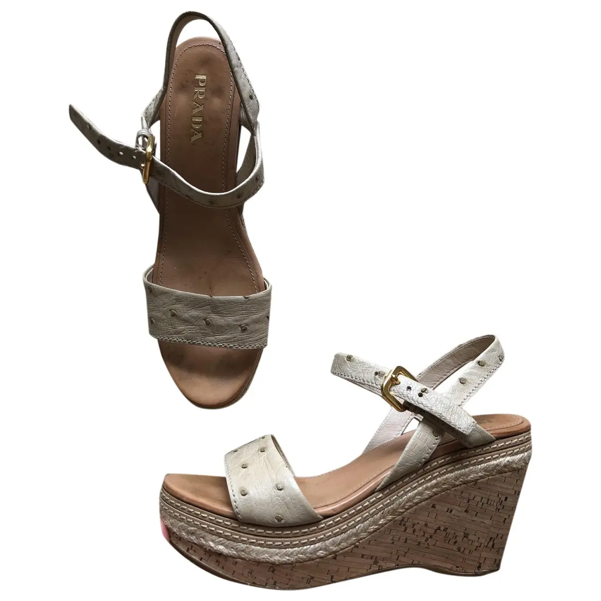 Leather sandal Prada - Vintage