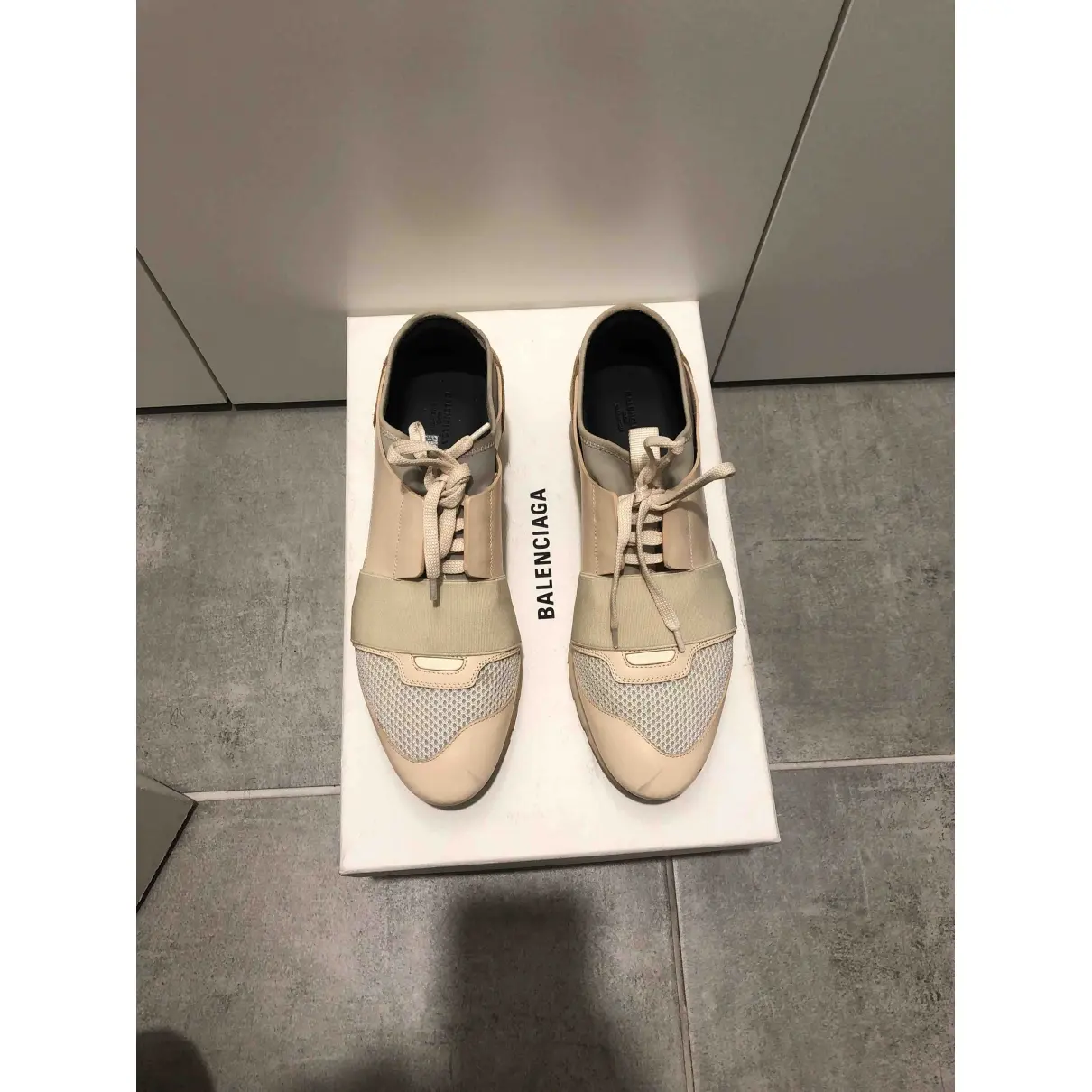 Balenciaga Race leather trainers for sale