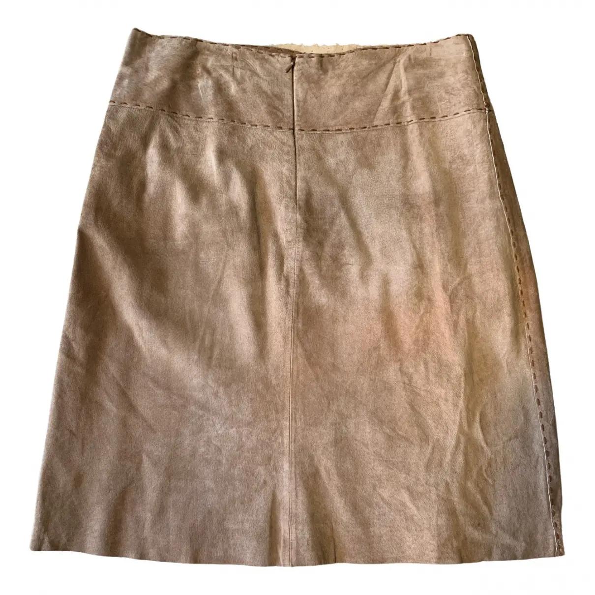 Leather mid-length skirt RENÉ DERHY