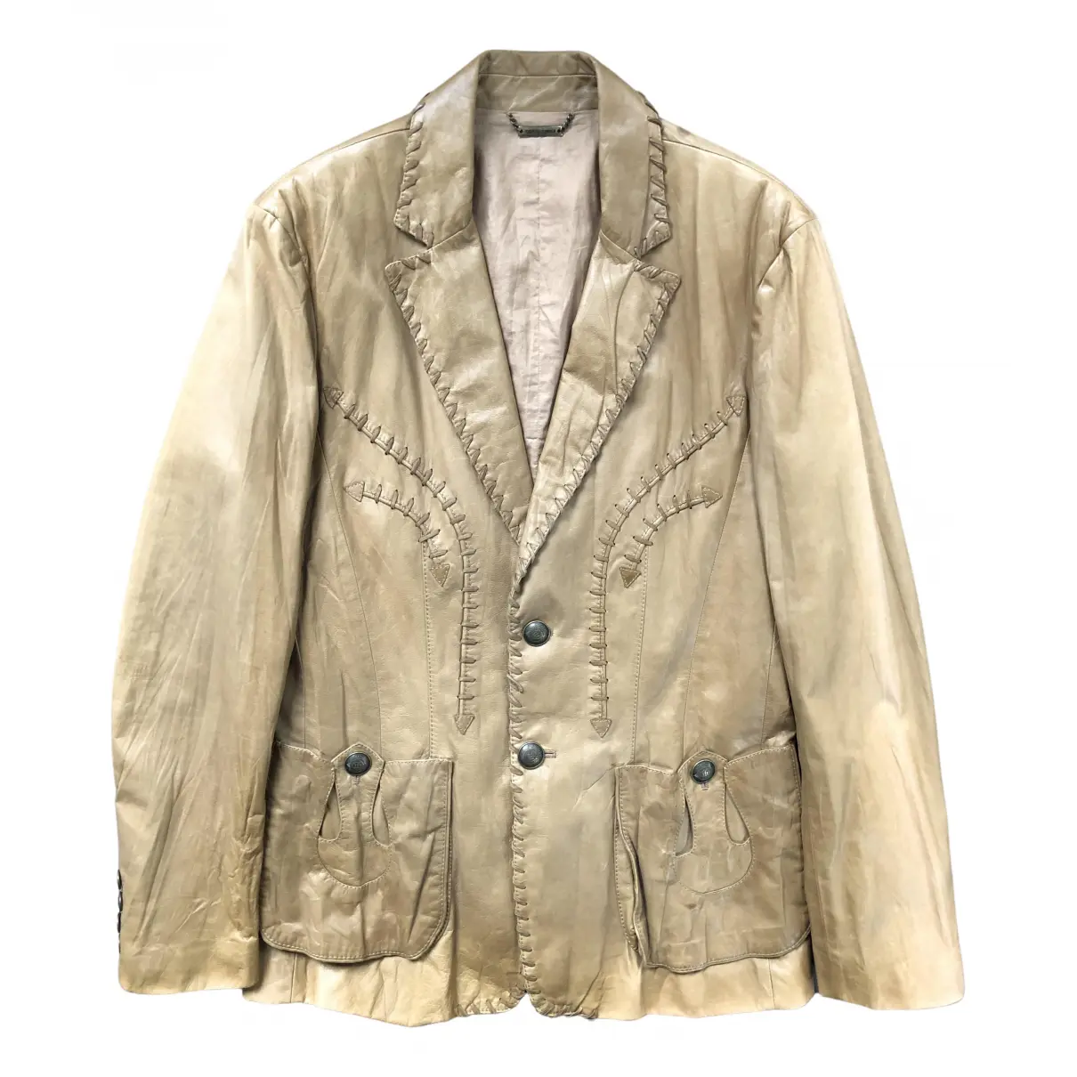 Leather jacket Roberto Cavalli - Vintage
