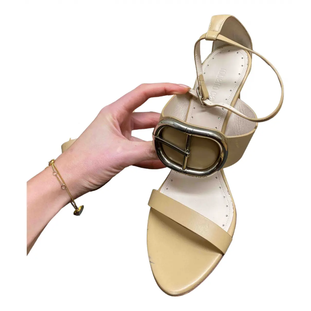 Buy Roberto Cavalli Leather sandal online