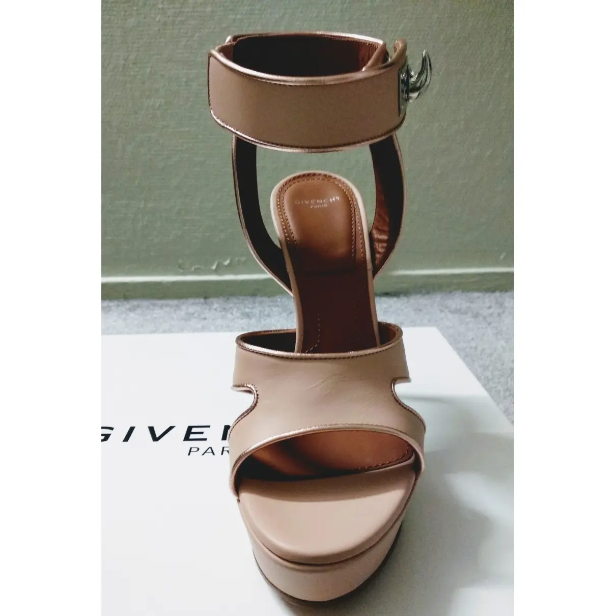 Shark leather sandals Givenchy