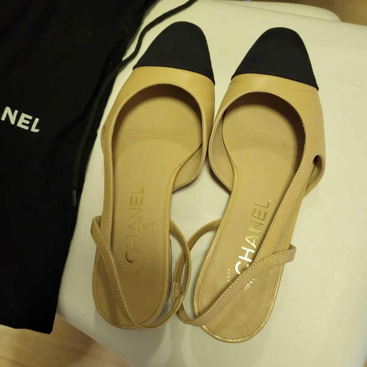 Buy Chanel Slingback leather sandal online