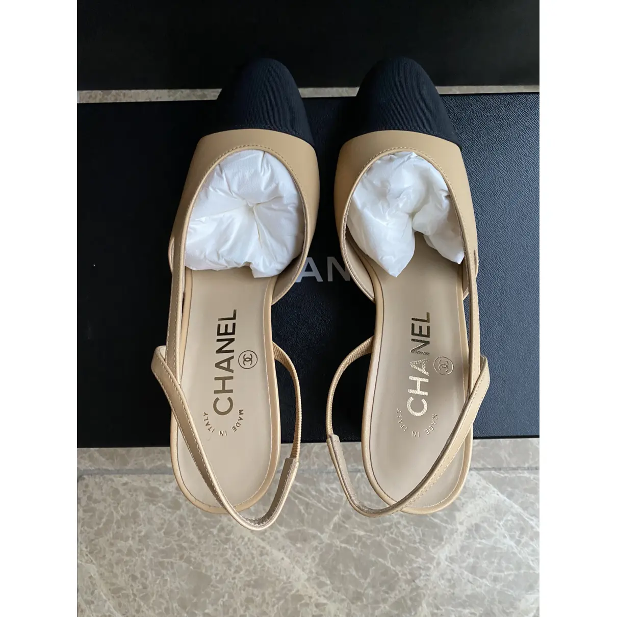 Buy Chanel Slingback leather sandals online