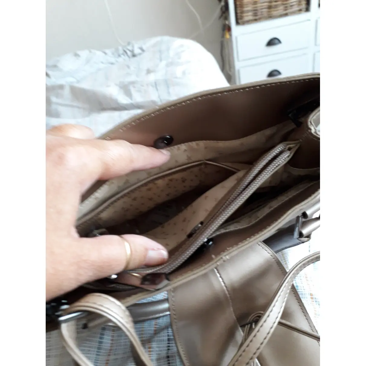 Leather handbag Thierry Mugler