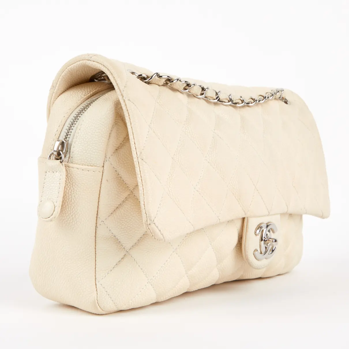 chanel flap bag small beige handbag