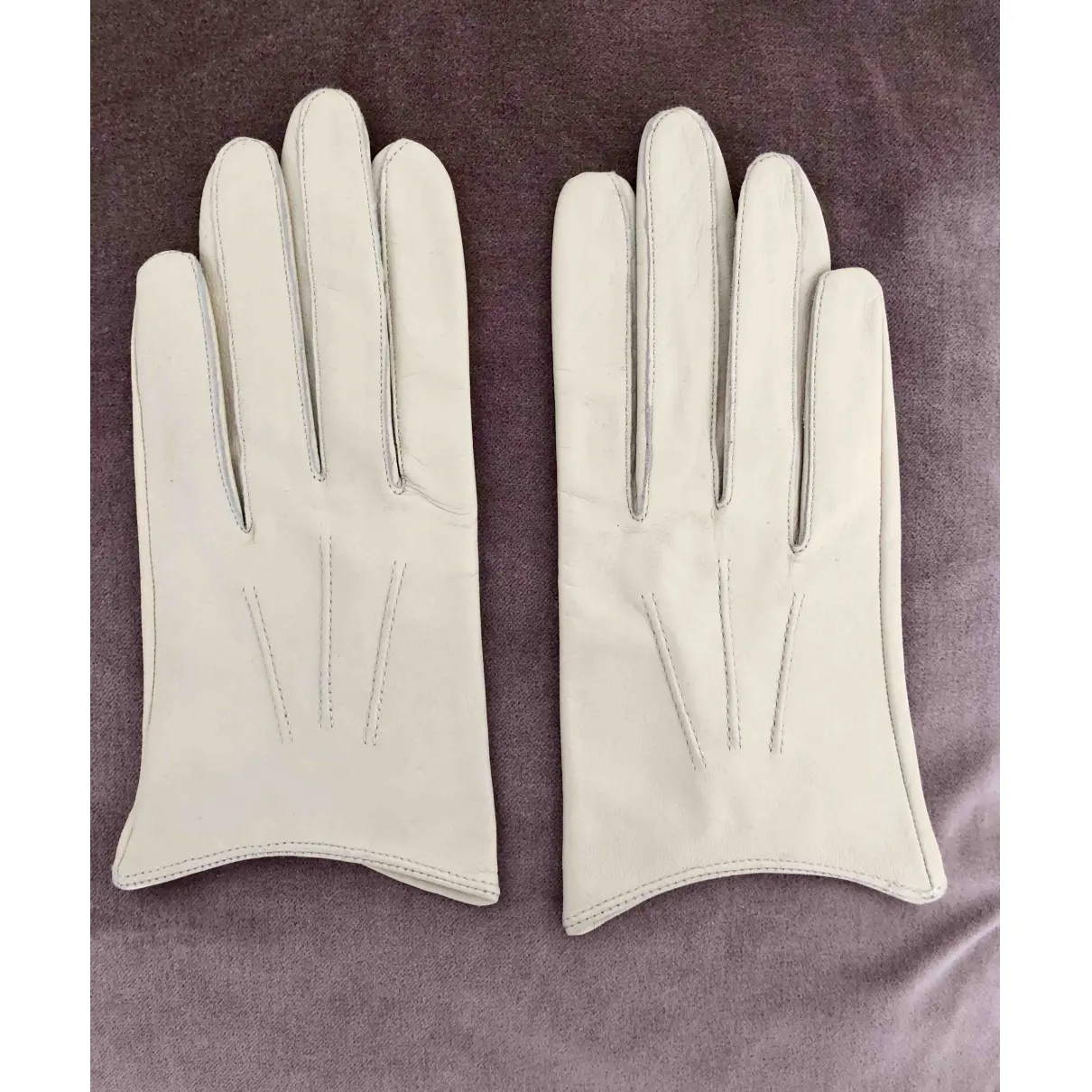 Leather gloves Uterque - Vintage