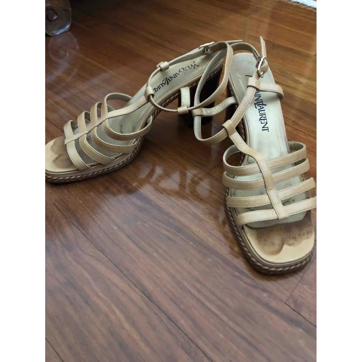 Buy Yves Saint Laurent Leather sandals online - Vintage