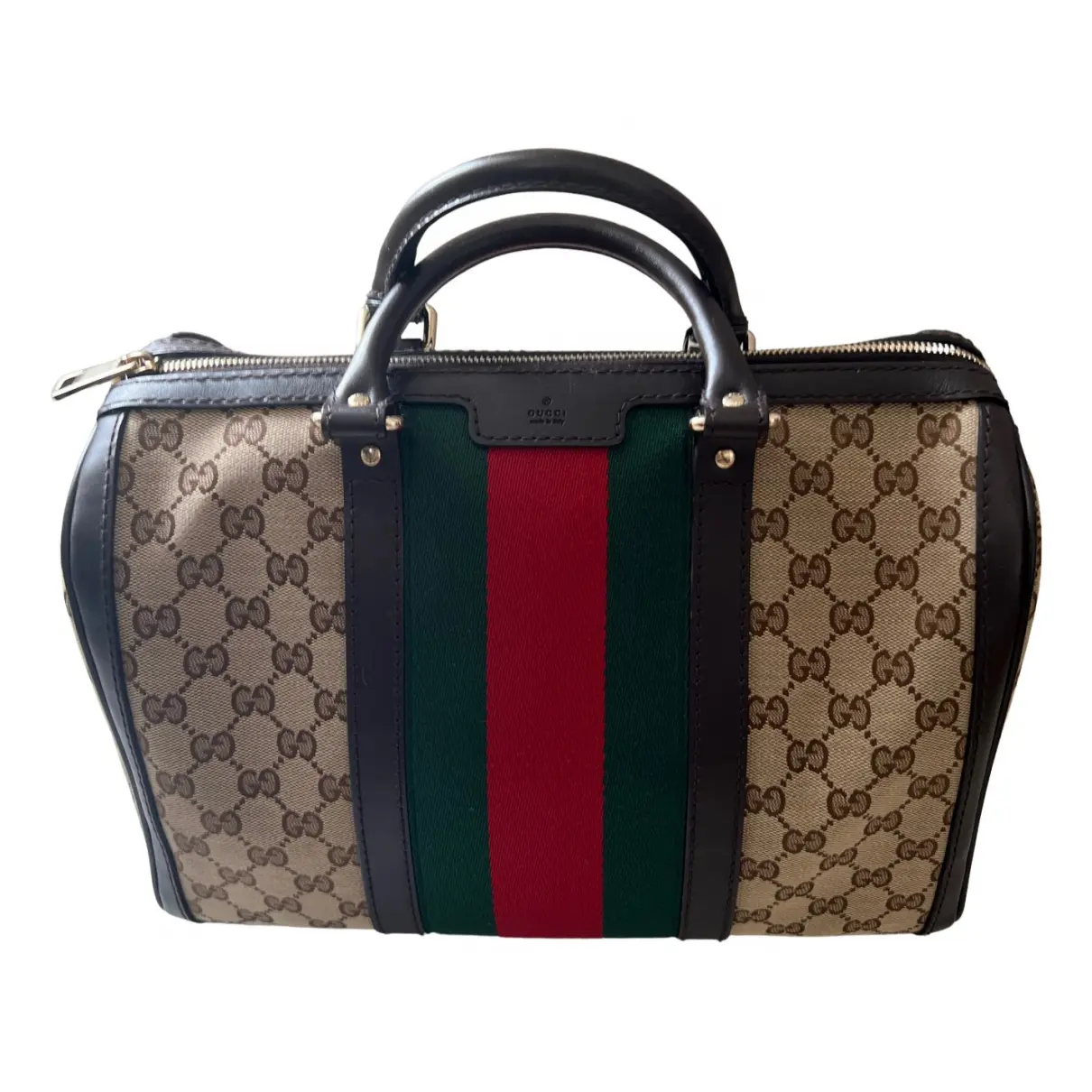 Ophidia Top Handle linen bowling bag Gucci