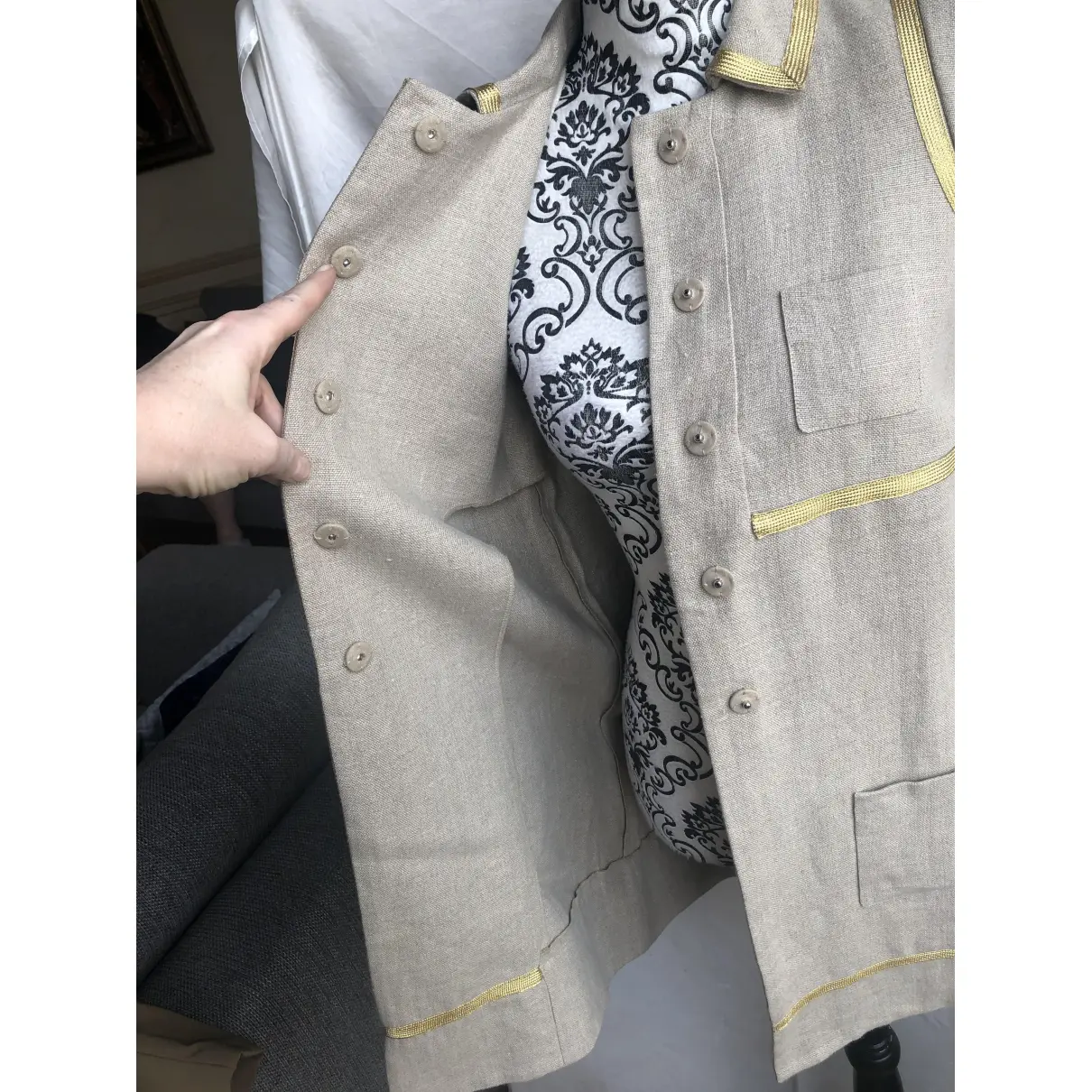 Buy Sonia Rykiel Linen coat online - Vintage