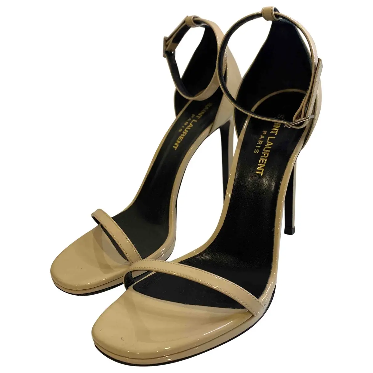 Amber patent leather sandals Saint Laurent